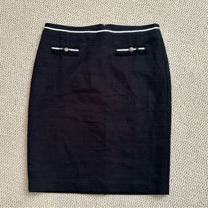 Talbots Black Tweed Skirt -Size 12